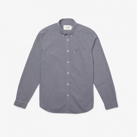 Chemise Regular Fit En Popeline De Coton à Carreaux